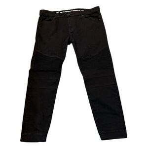 V19-69 ABBIGLIAMENTO SPORTIVO SRL Mens 38 x 32 Black Milano Italia‎ Biker JEANS